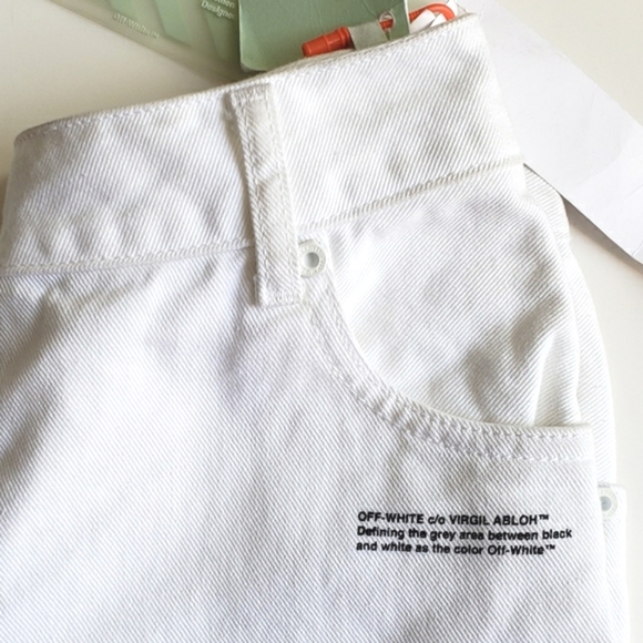 Off-White c/o Virgil Abloh | Contrast Hem Mid-rise Jeans - Picture 7 of 16